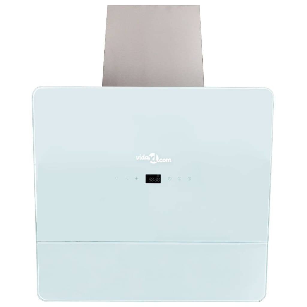 vidaXL Abzughaube Dunstabzug Hartglas Weiß 600 mm