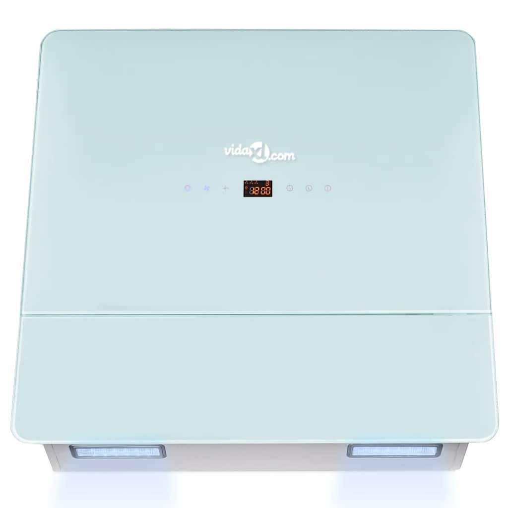 vidaXL Abzughaube Dunstabzug Hartglas Weiß 600 mm