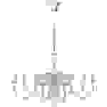 Metall-Kronleuchter Weiß Antik 8 x E14 Glühbirnen