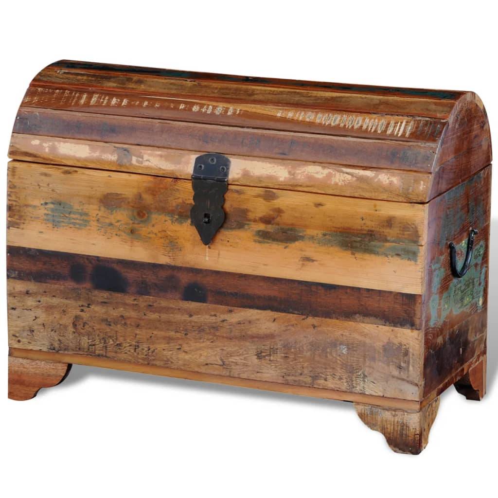 vidaXL Truhe Altholz Massiv