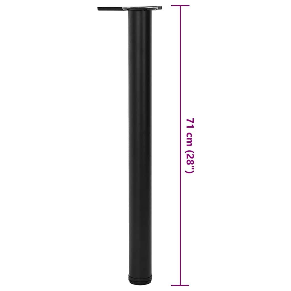 4x höhenverstellbares Tischbein Schwarz 710 mm