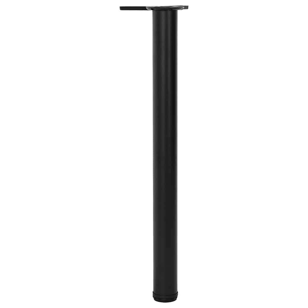 4x höhenverstellbares Tischbein Schwarz 710 mm