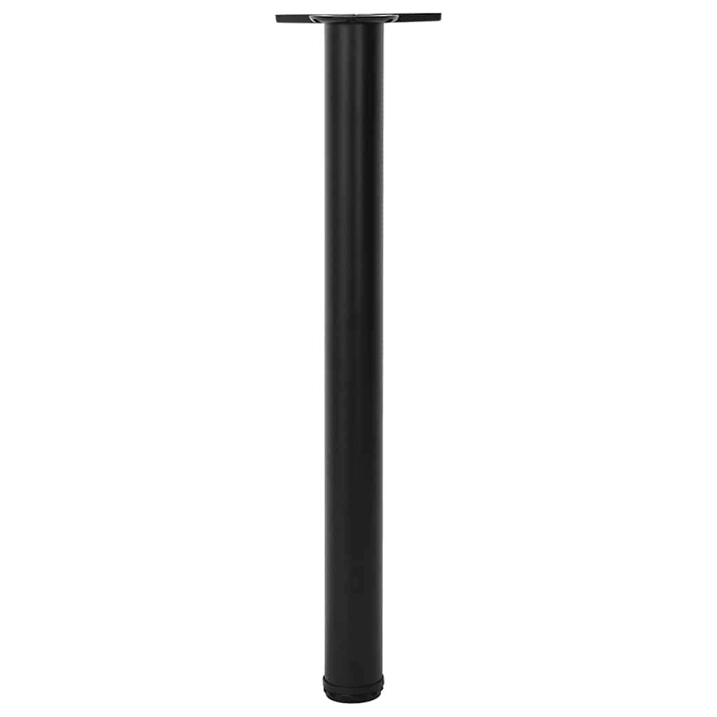 4x höhenverstellbares Tischbein Schwarz 710 mm