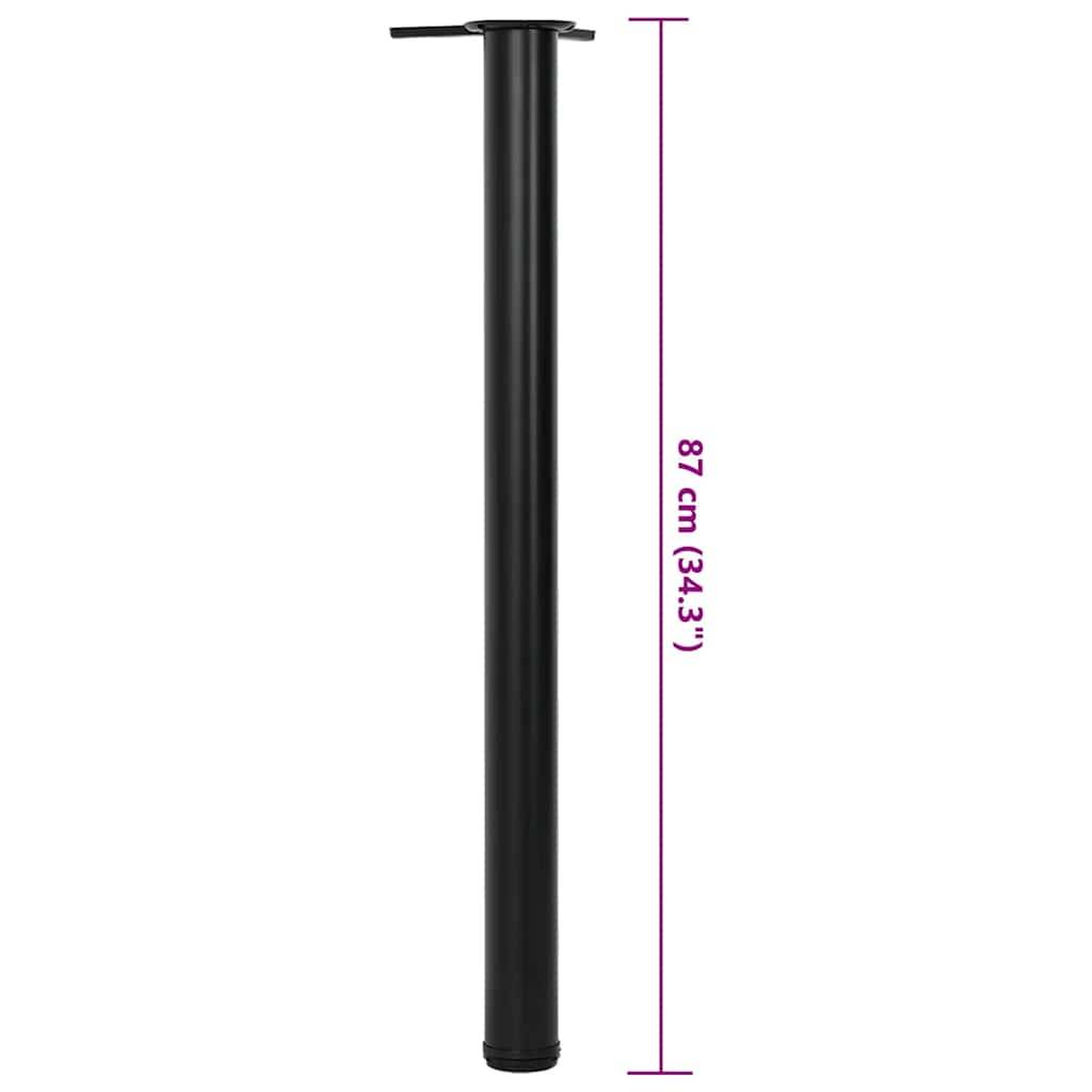4 höhenverstellbare Tischbeine Schwarz 870 mm