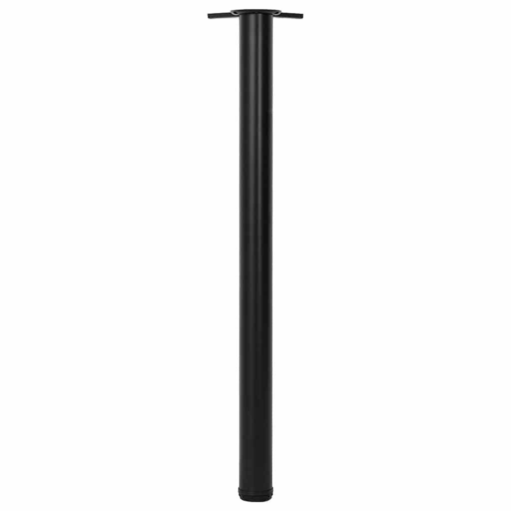 4 höhenverstellbare Tischbeine Schwarz 870 mm