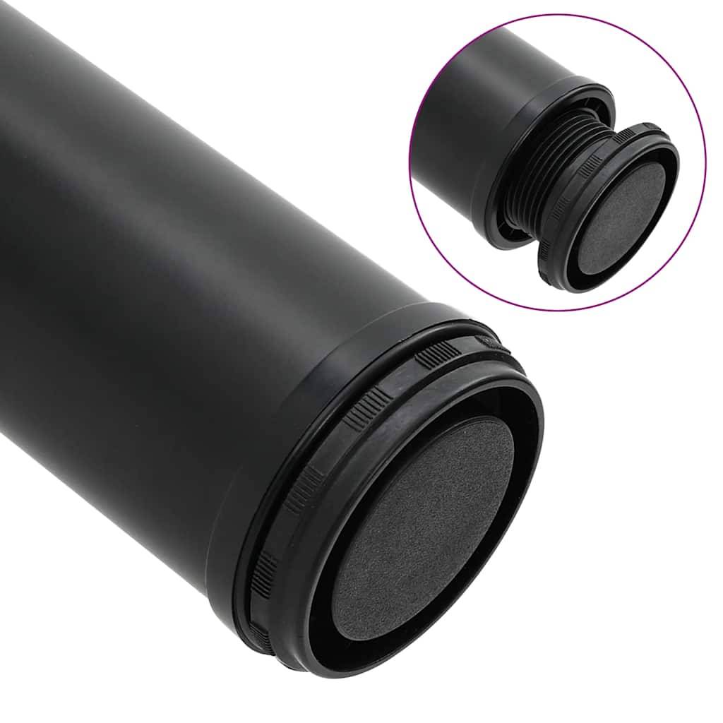 4 höhenverstellbare Tischbeine Schwarz 870 mm