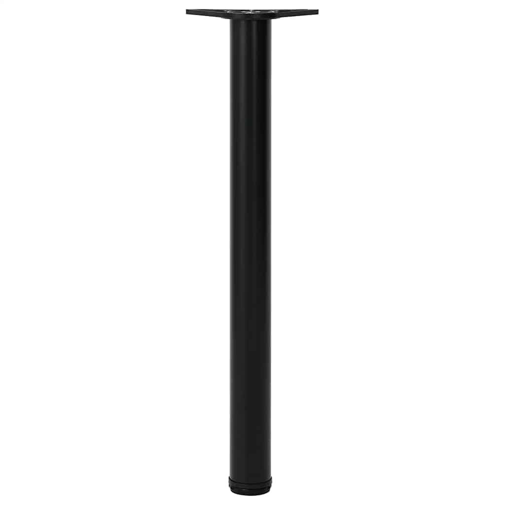 4x höhenverstellbares Tischbein Schwarz 710 mm