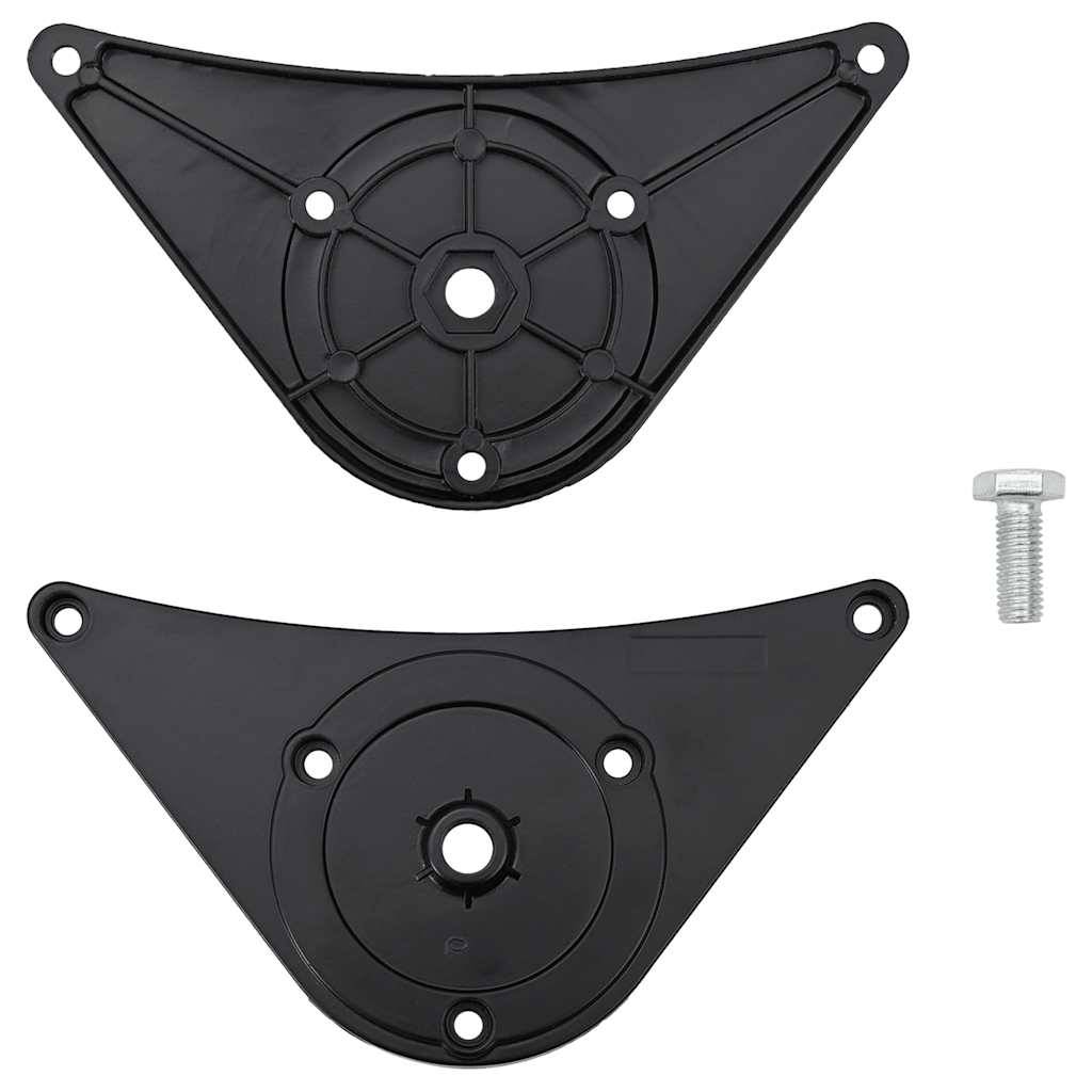 4x höhenverstellbares Tischbein Schwarz 710 mm