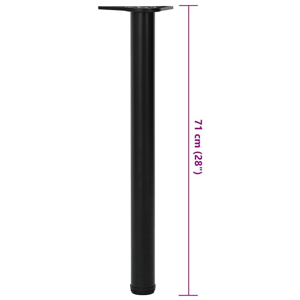 4x höhenverstellbares Tischbein Schwarz 710 mm