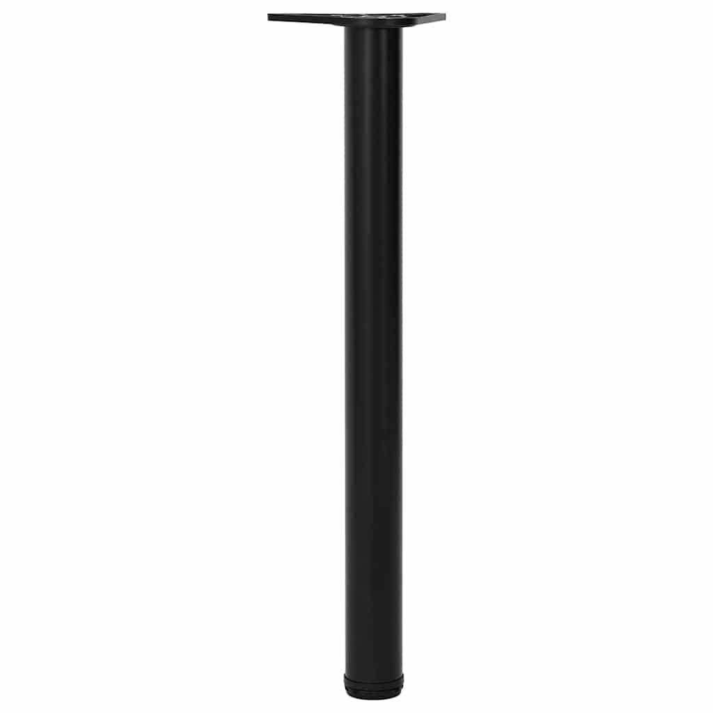 4x höhenverstellbares Tischbein Schwarz 710 mm