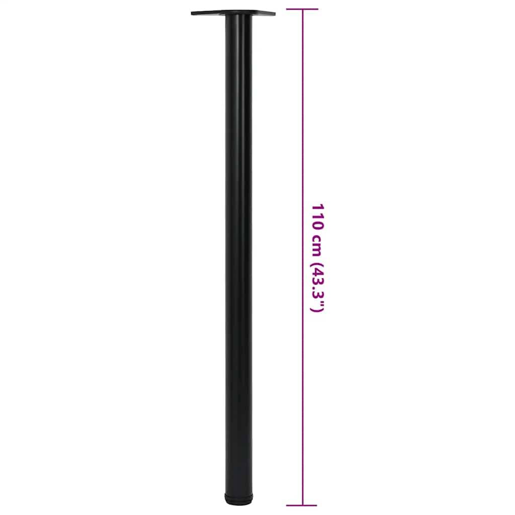 4x höhenverstellbares Tischbein Schwarz 1100 mm