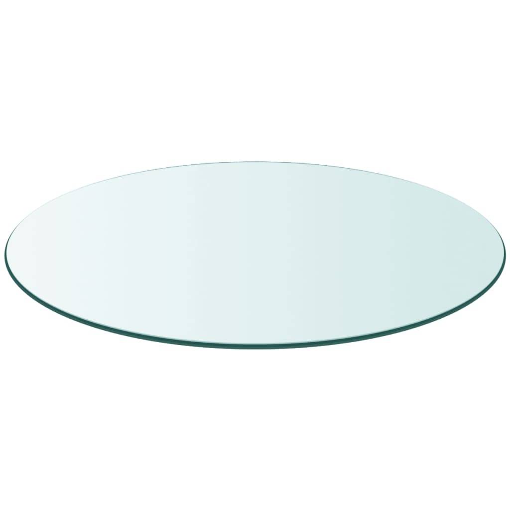vidaXL Tischplatte aus gehärtetem Glas rund 800 mm