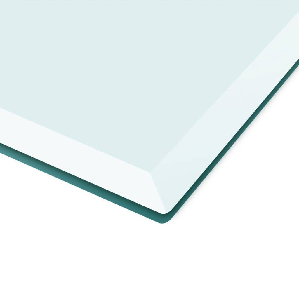 vidaXL Tischplatte aus gehärtetem Glas rechteckig 1200x650 mm