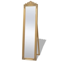 vidaXL Standspiegel im Barock-Stil 160x40 cm Golden vidaXL Standspiegel im Barock-Stil 160x40 cm Golden