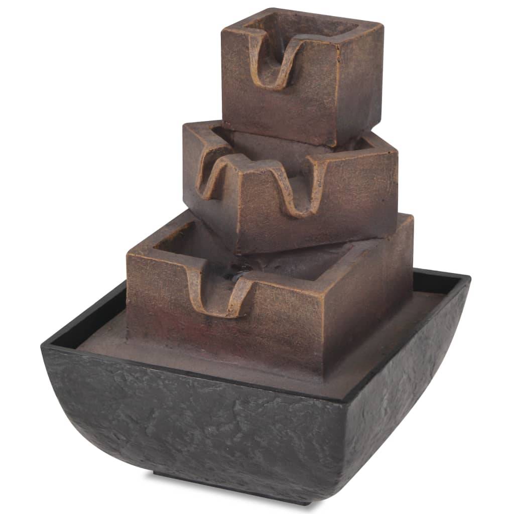 vidaXL Zimmerbrunnen mit LED Polyresin