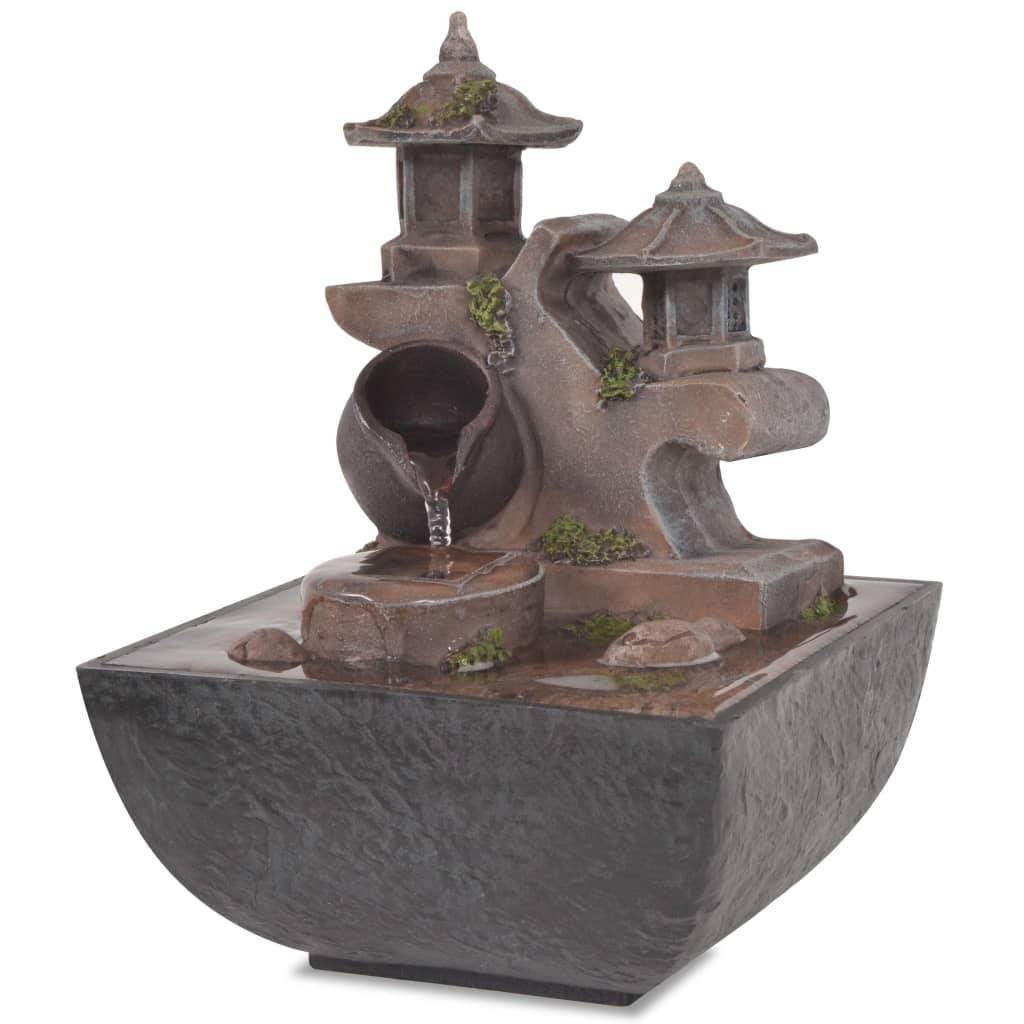 vidaXL Zimmerbrunnen mit LED Polyresin