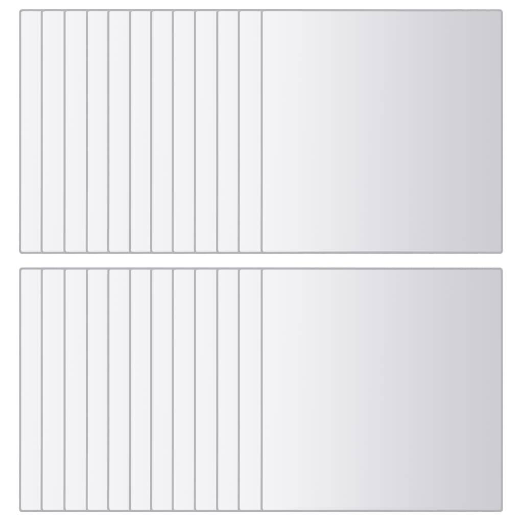 vidaXL 24-tlg. Spiegelfliesen-Set Quadratisch Glas