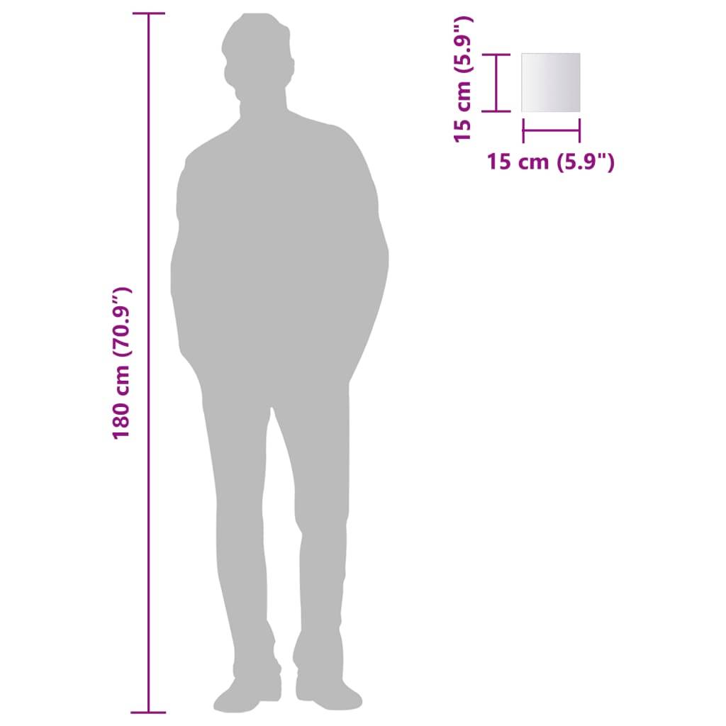 vidaXL 24-tlg. Spiegelfliesen-Set Quadratisch Glas