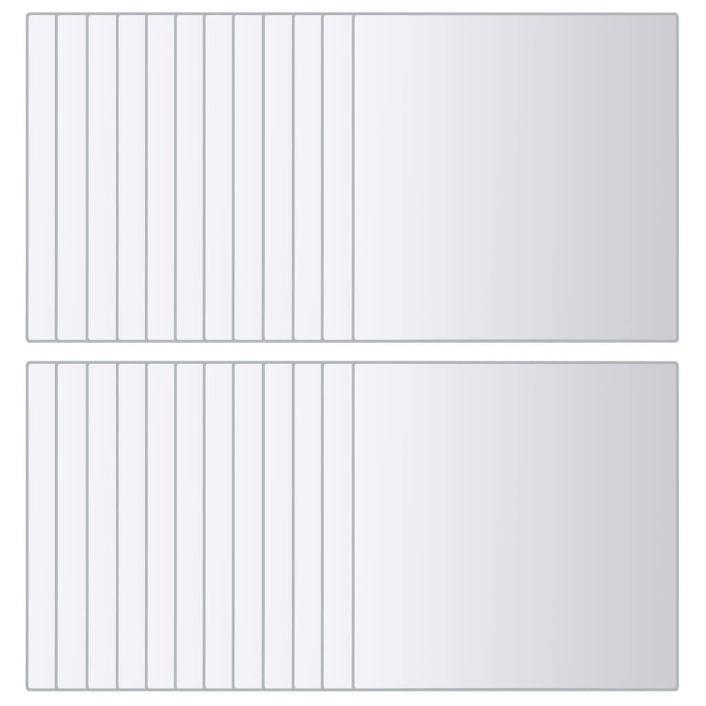 vidaXL 48-tlg. Spiegelfliesen-Set Quadratisch Glas