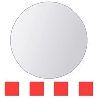 vidaXL 8-tlg. Spiegelfliesen-Set Rund Glas vidaXL 8-tlg. Spiegelfliesen-Set Rund Glas