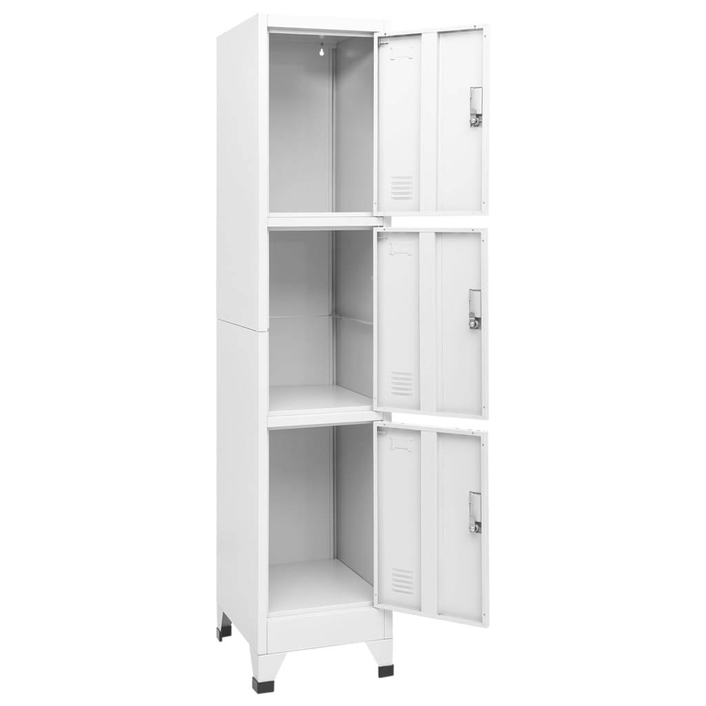 vidaXL Schließfachschrank mit 3 Fächern 38x45x180 cm