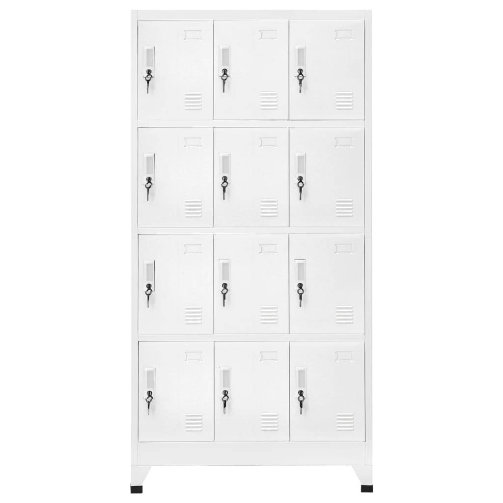 vidaXL Schließfachschrank mit 12 Fächern 90x45x180 cm