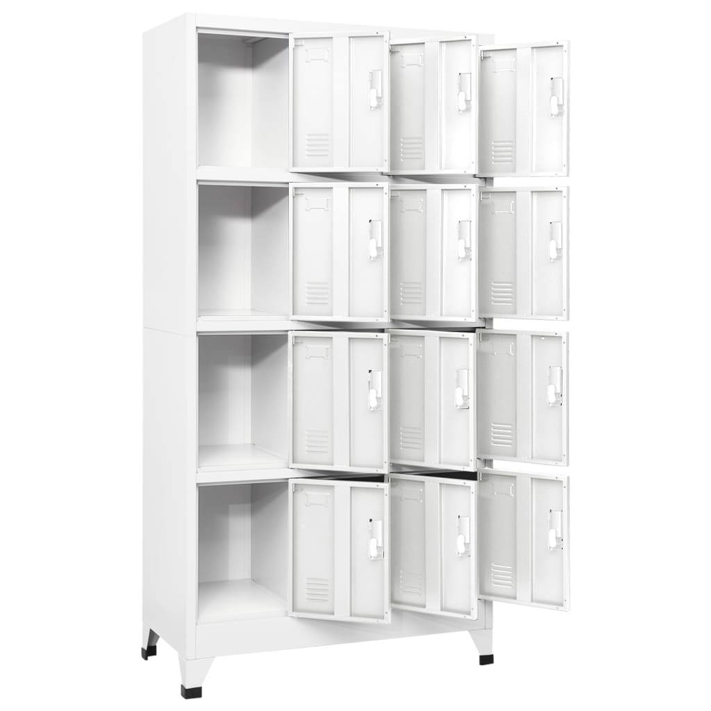 vidaXL Schließfachschrank mit 12 Fächern 90x45x180 cm