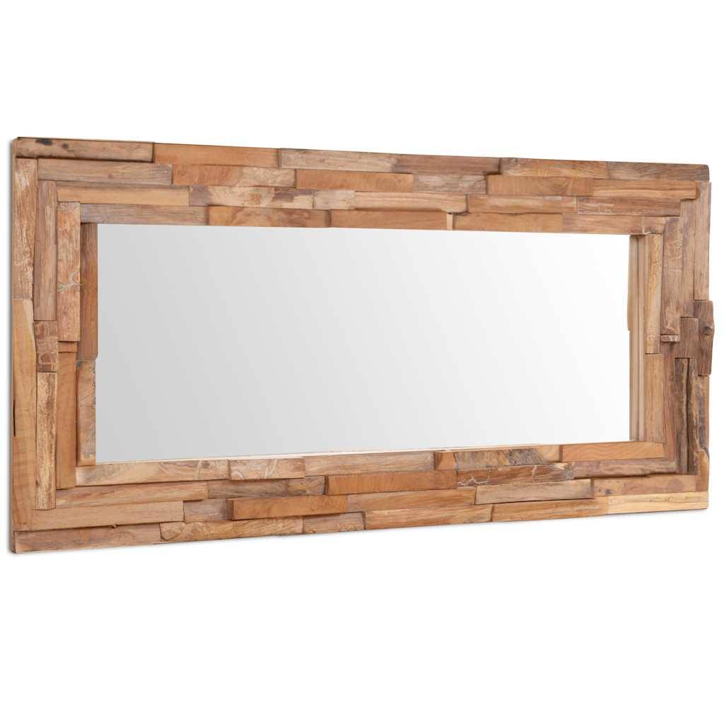 vidaXL Dekorativer Spiegel Teak 120 x 60 cm Rechteckig