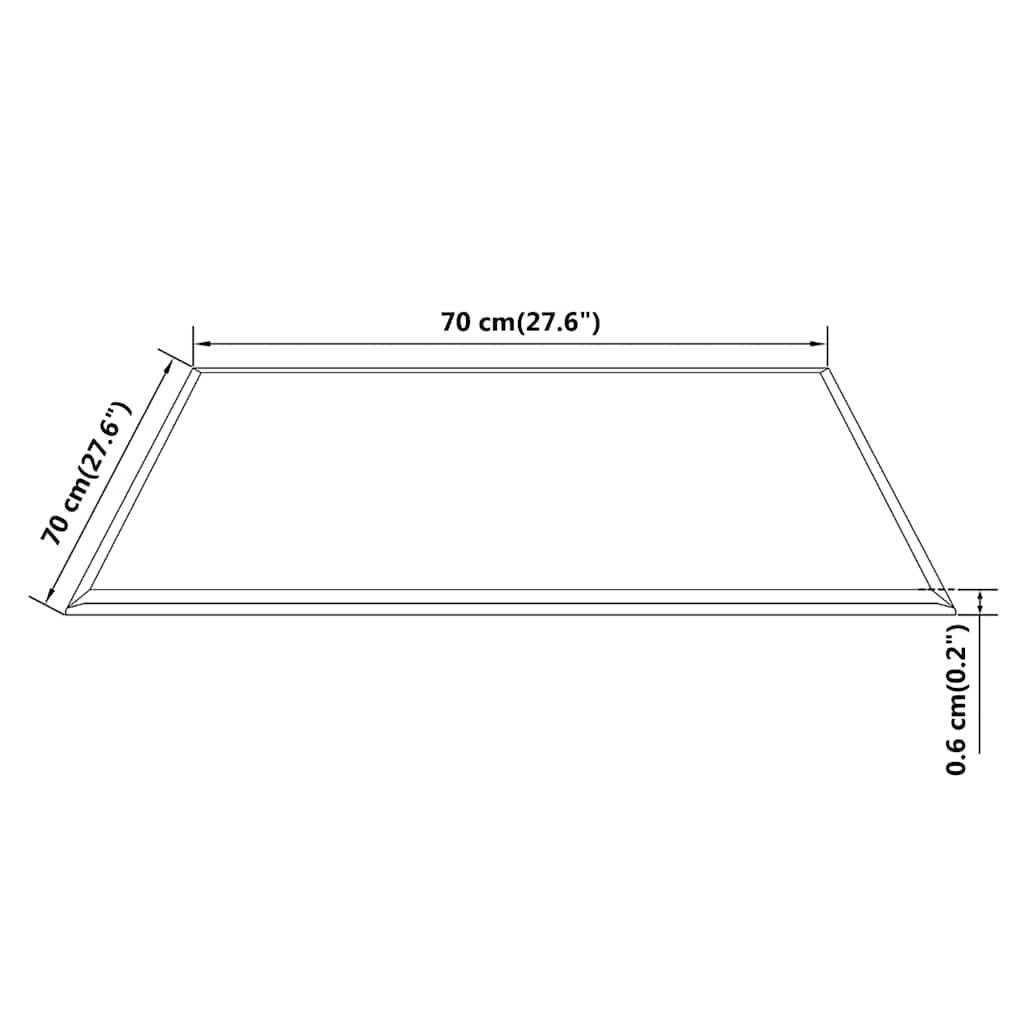 vidaXL Tischplatte aus gehärtetem Glas Quadratisch 700 x 700 mm