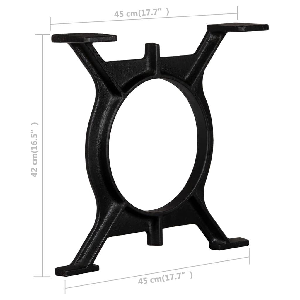 vidaXL Couchtisch-Beine 2 Stk. O-Gestell Gusseisen