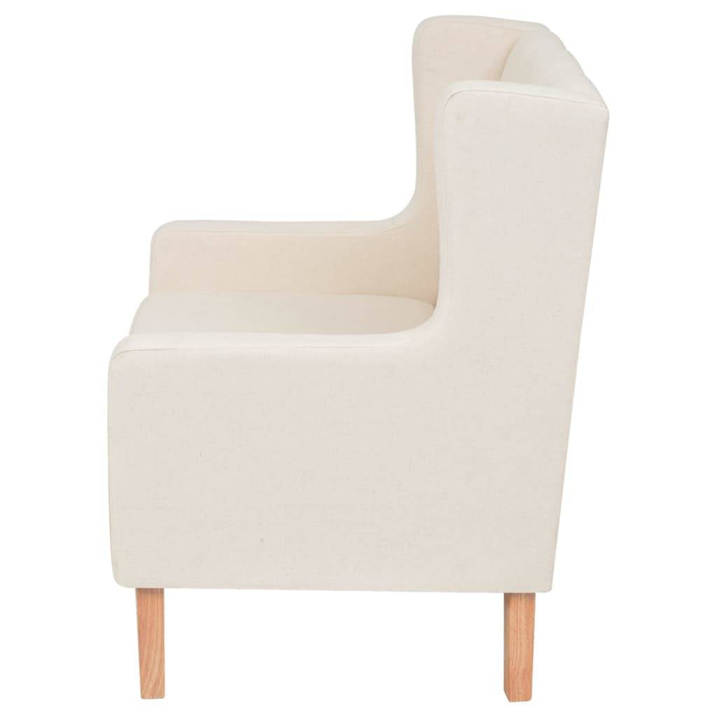 vidaXL Sessel Cremeweiß Stoff
