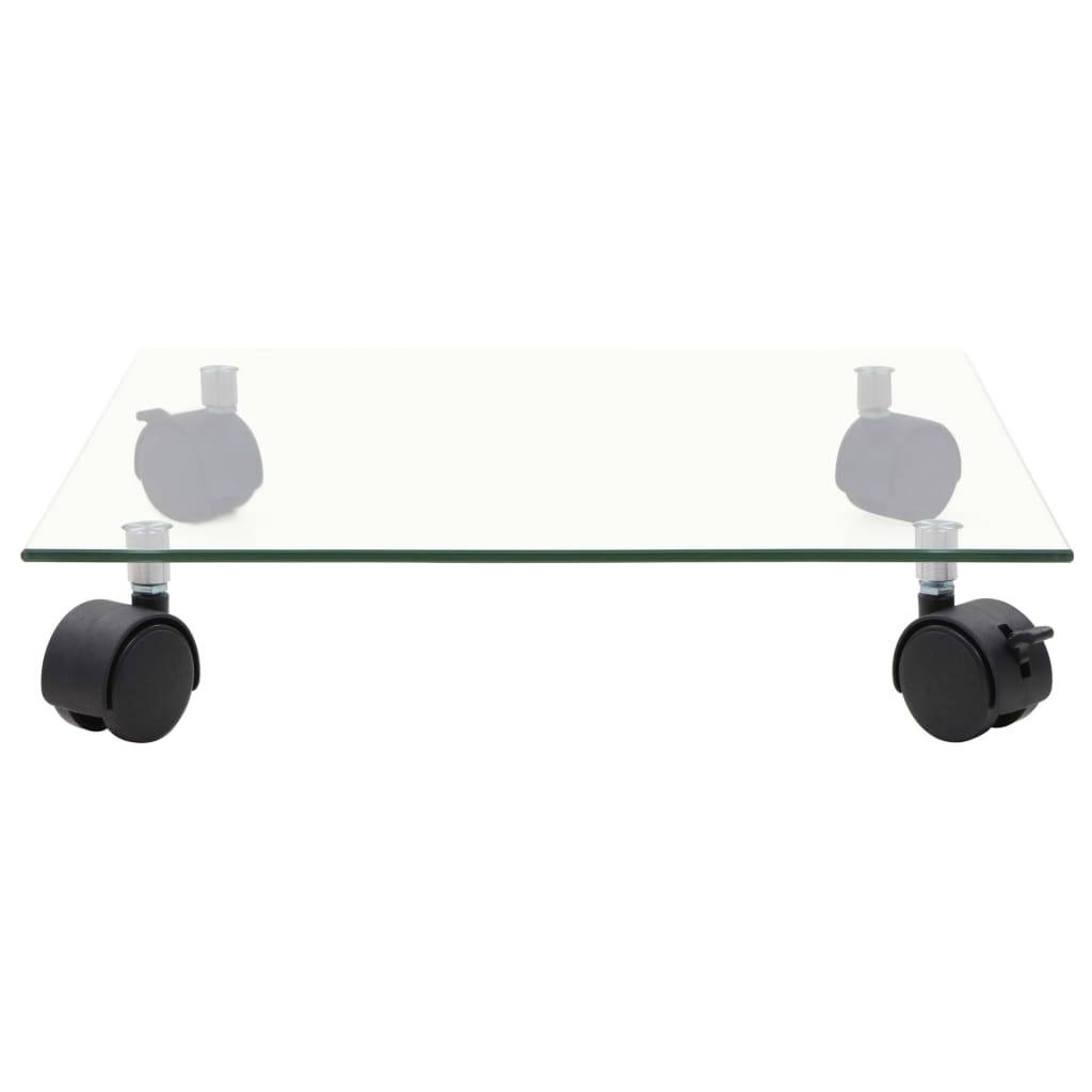 vidaXL Pflanzenständer mit Rollen 2 Stück Hartglas 35x35 cm Quadrat