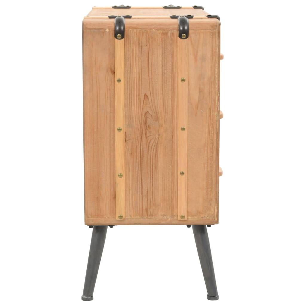 vidaXL Schubladenkommode Massivholz Tanne 91x35x73 cm
