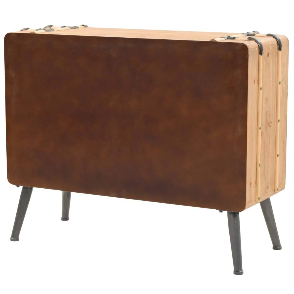 vidaXL Schubladenkommode Massivholz Tanne 91x35x73 cm