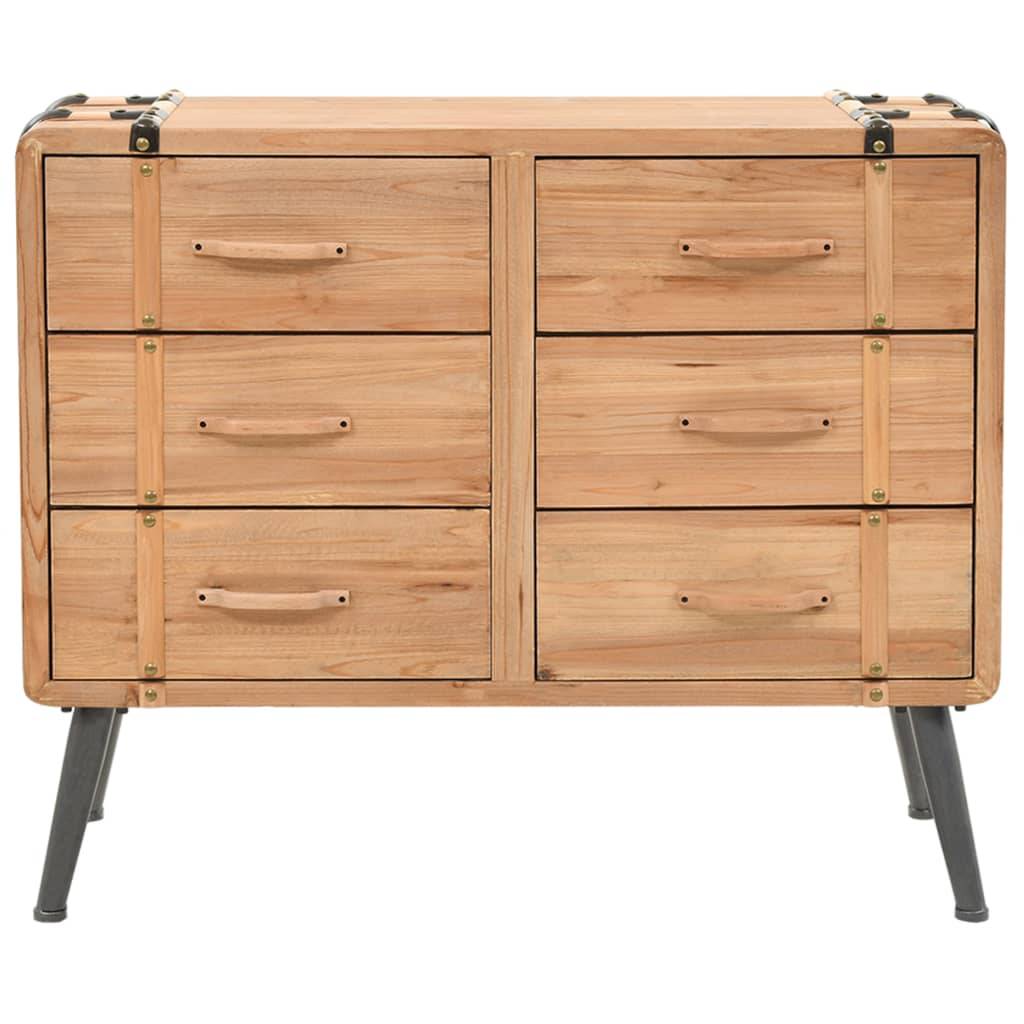 vidaXL Schubladenkommode Massivholz Tanne 91x35x73 cm