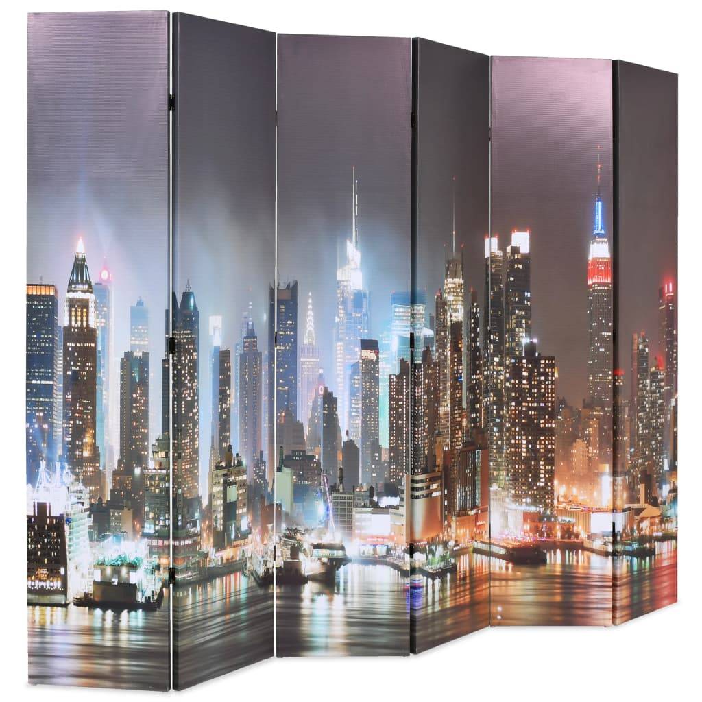 vidaXL Raumteiler klappbar 228 x 170 cm New York bei Nacht