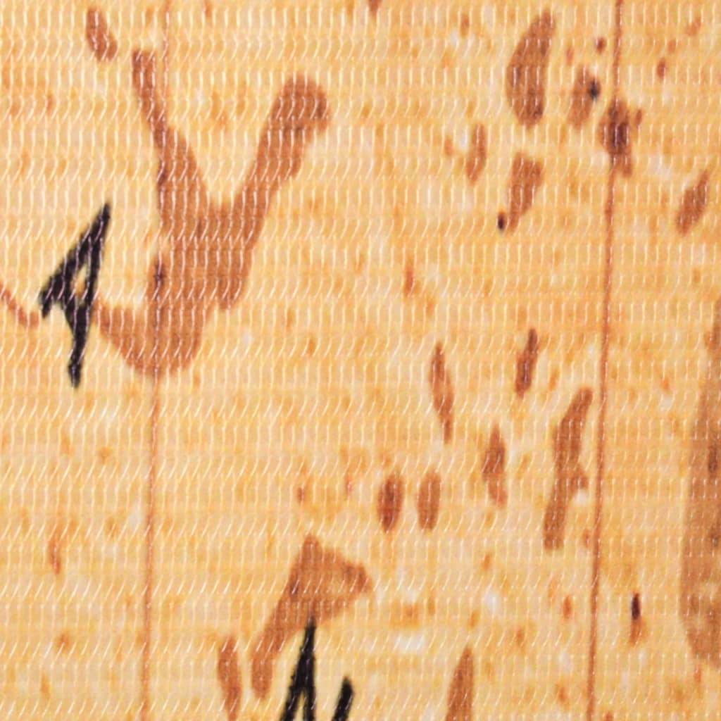 vidaXL Raumteiler klappbar 228 x 170 cm Weltkarte Gelb