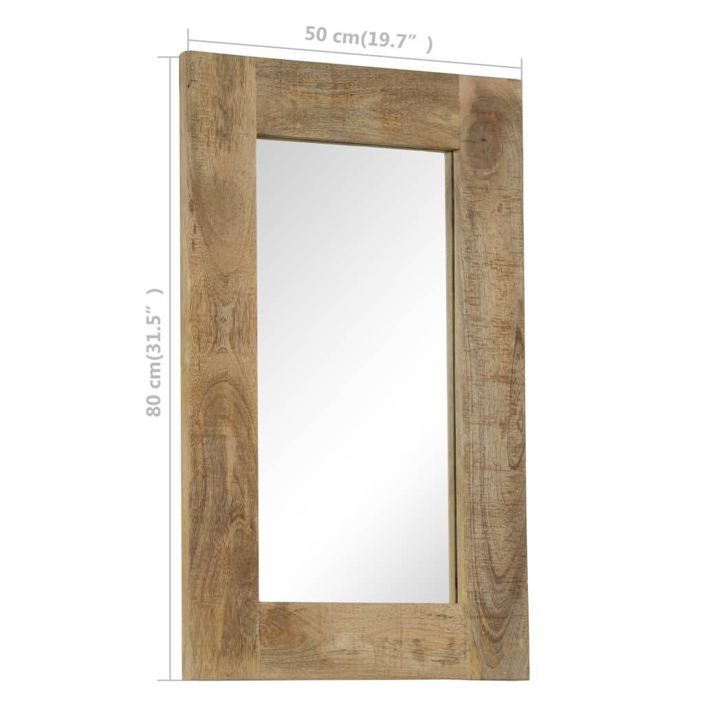 vidaXL Spiegel Mangoholz Massiv 50 x 80 cm