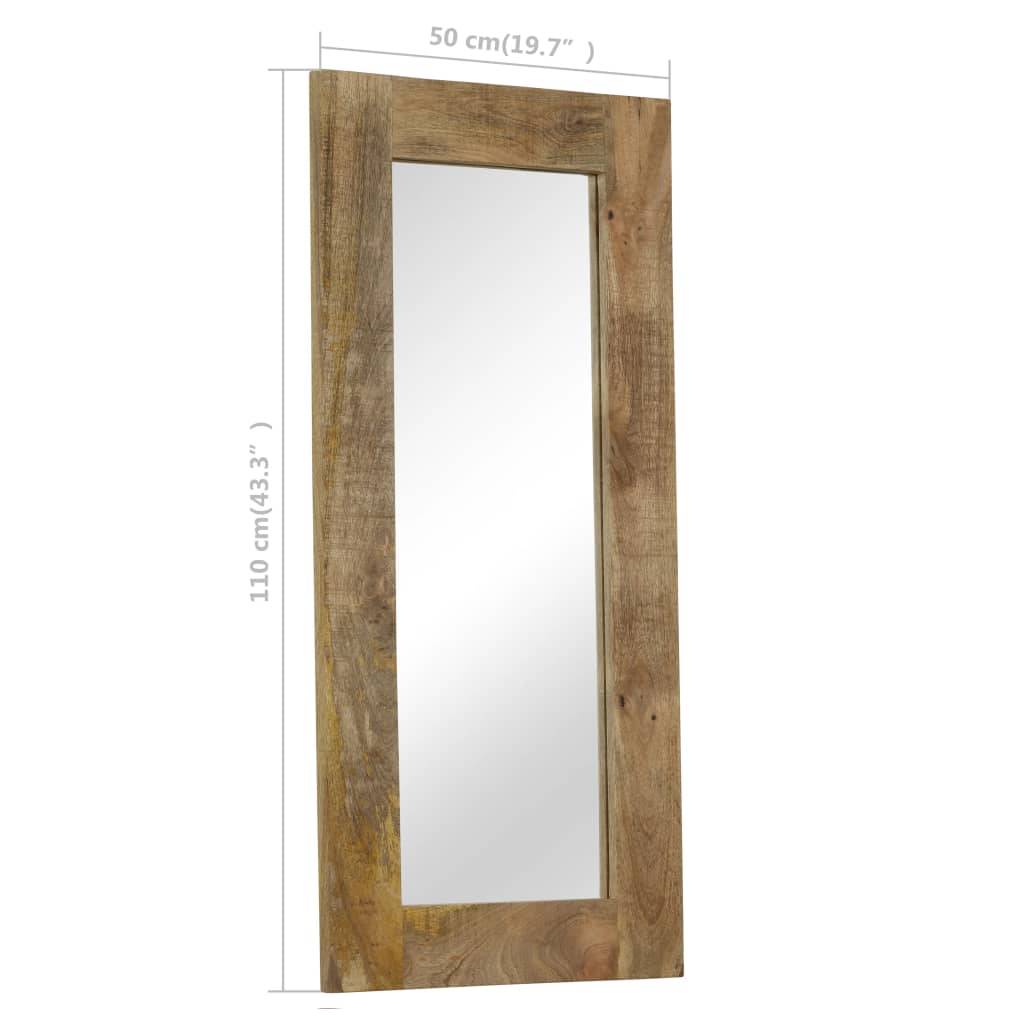 vidaXL Spiegel Mangoholz Massiv 50 x 110 cm