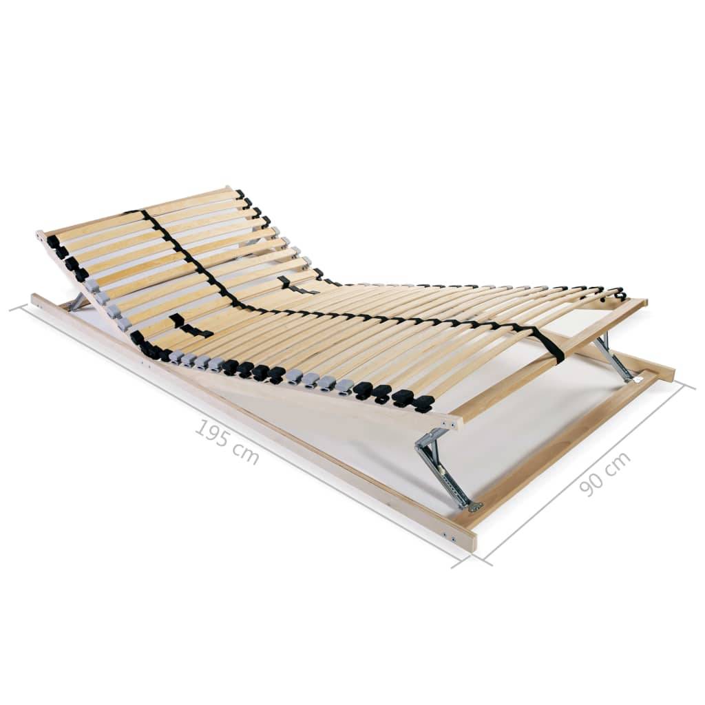 vidaXL Lattenrost mit 28 Latten 7 Zonen 90x200 cm