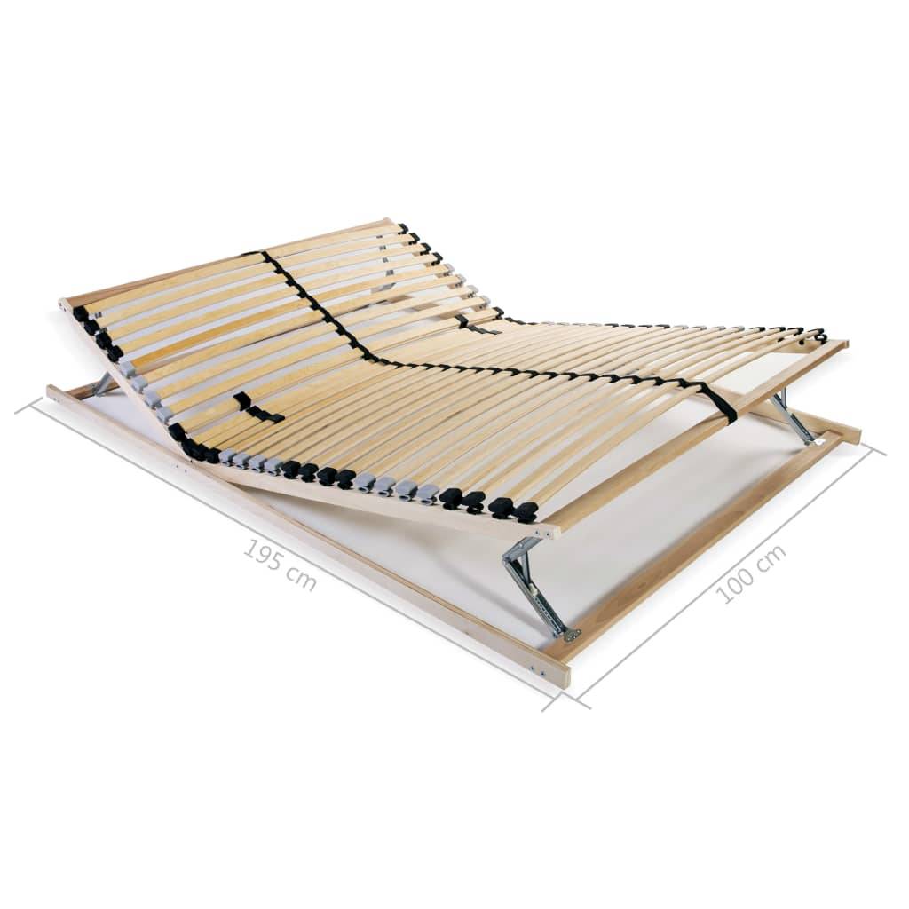 vidaXL Lattenrost mit 28 Latten 7 Zonen 100x200 cm