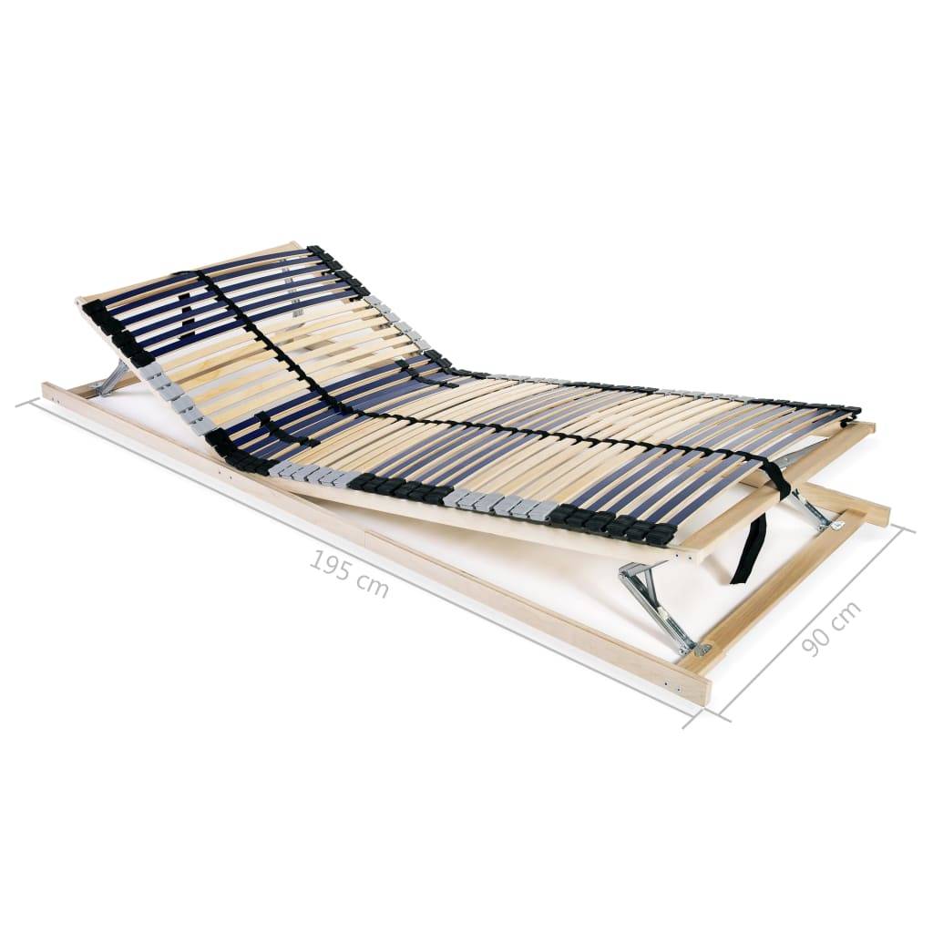 vidaXL Lattenrost mit 42 Latten 7 Zonen 90x200 cm