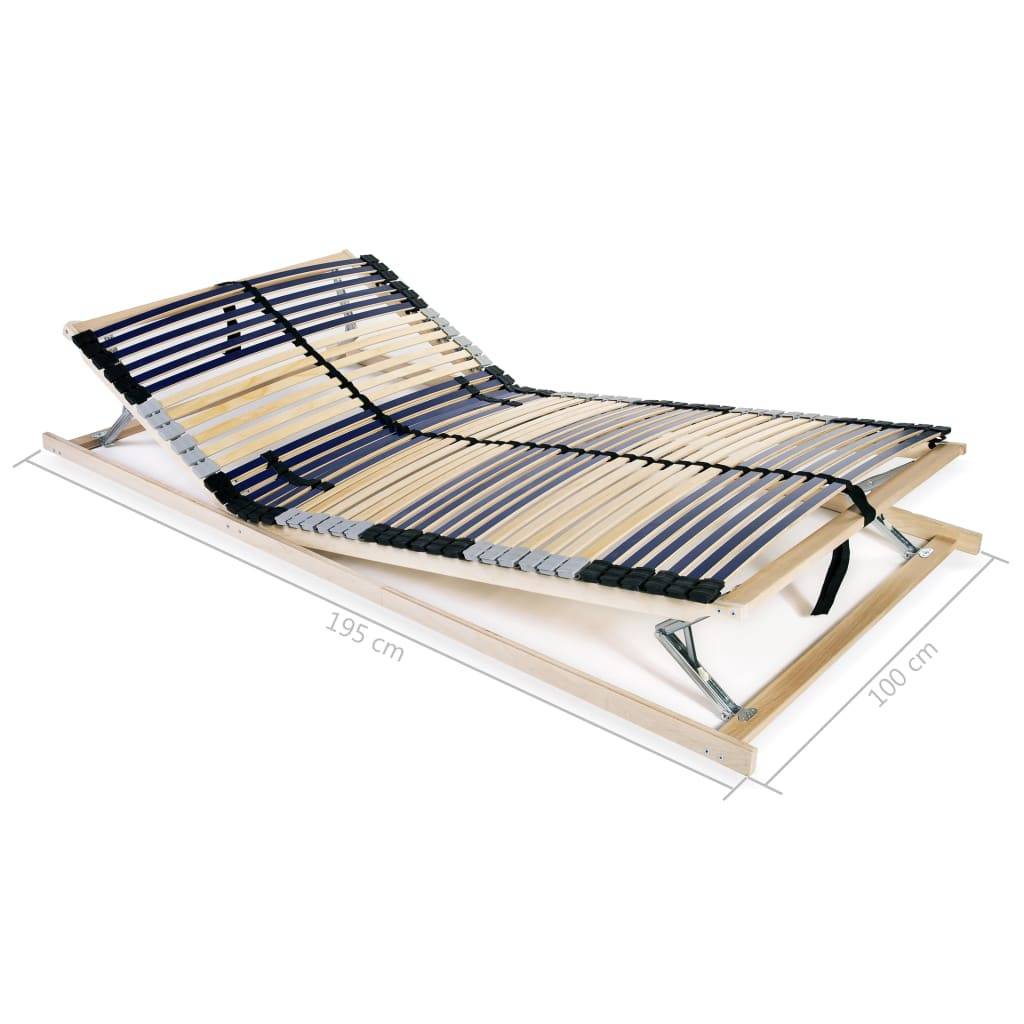vidaXL Lattenrost mit 42 Latten 7 Zonen 100x200 cm