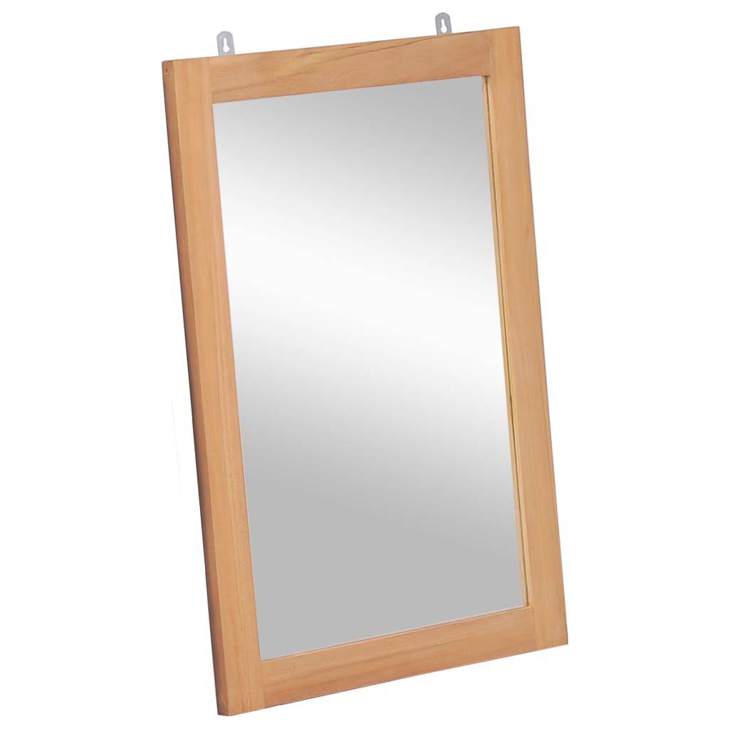 vidaXL Wandspiegel Teak Massiv 50x70 cm