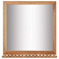 vidaXL Badezimmerspiegel 60×12×62 cm Walnuss Massivholz vidaXL Badezimmerspiegel 60×12×62 cm Walnuss Massivholz