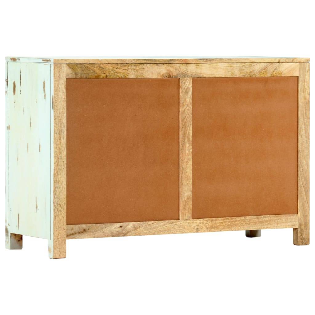 vidaXL Sideboard Hellblau 110x35x70 cm Massivholz Mango