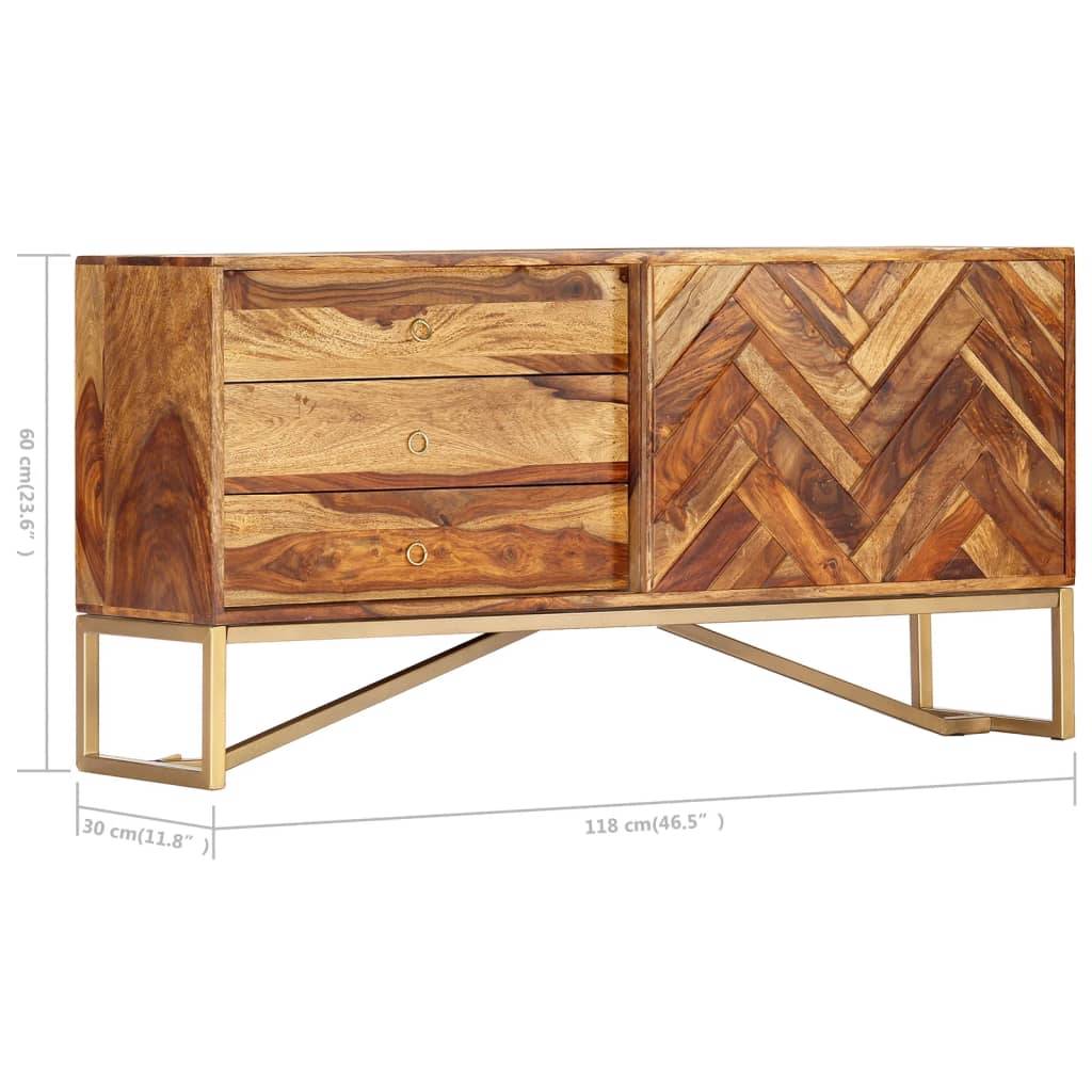 vidaXL Sideboard 118 x 30 x 60 cm Massivholz