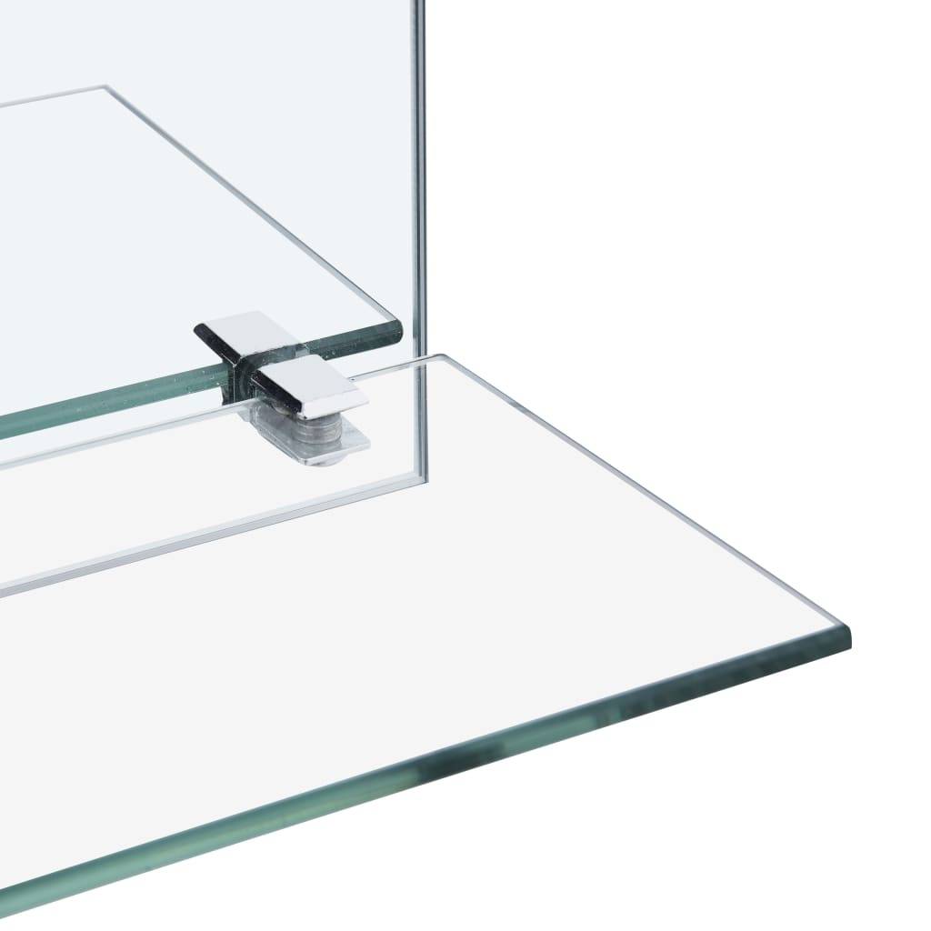 vidaXL Wandspiegel mit Regal 50×50 cm Hartglas