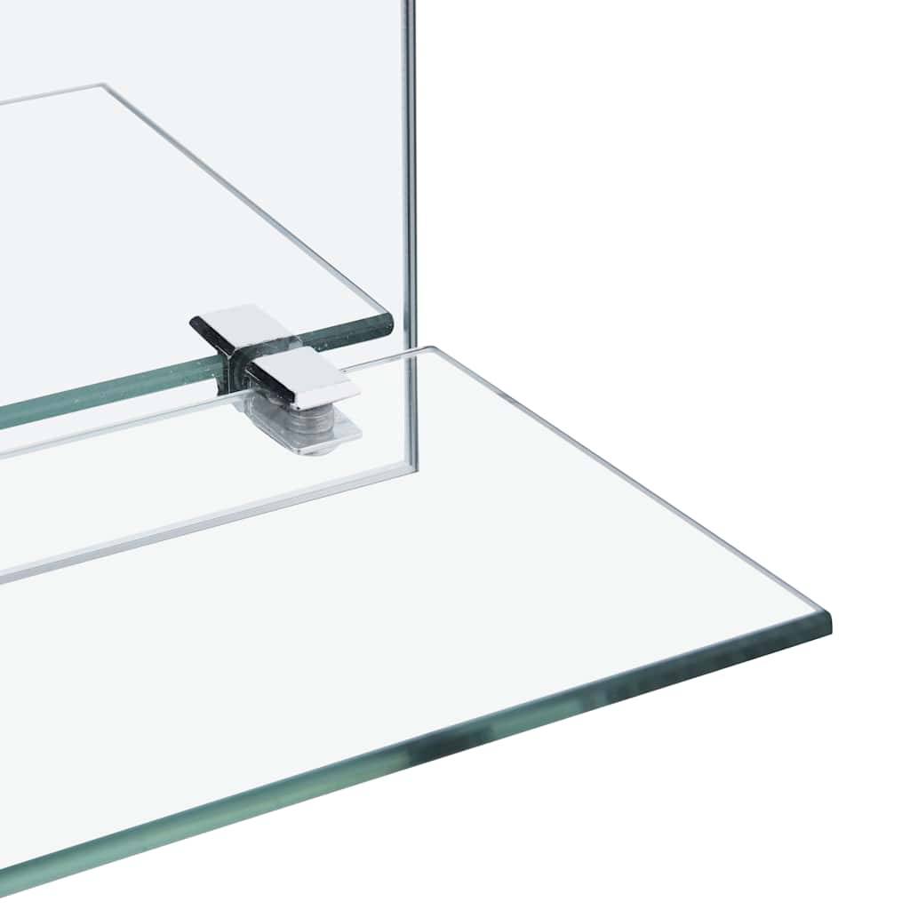 vidaXL Wandspiegel mit Regal 30×30 cm Hartglas