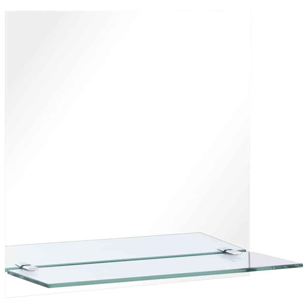 vidaXL Wandspiegel mit Regal 40x40 cm Hartglas